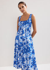 Goldie Printed Dress - Blue