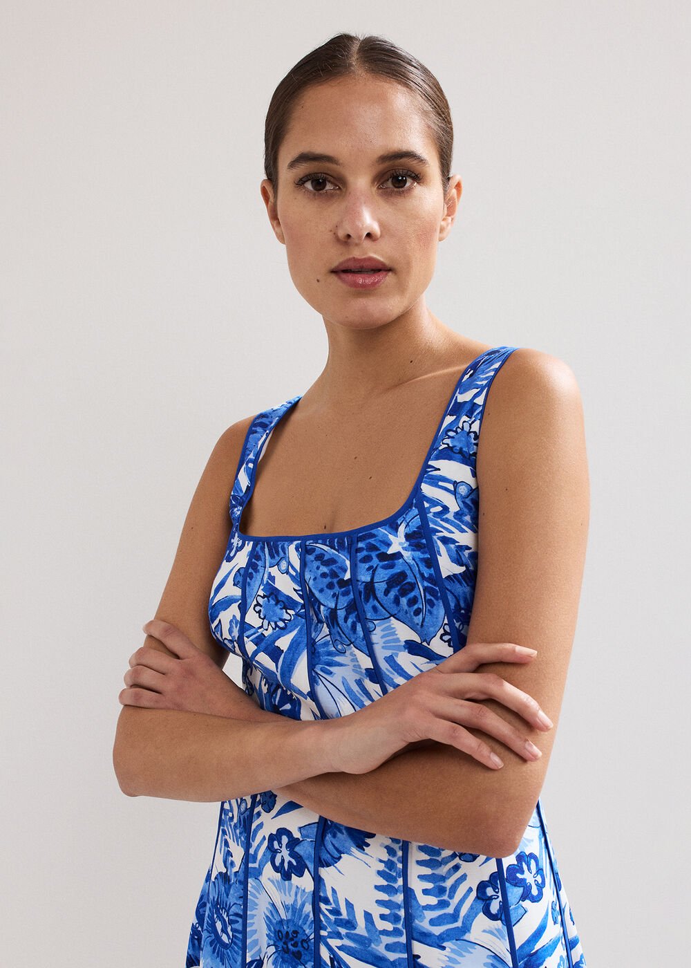 Goldie Printed Dress - Blue