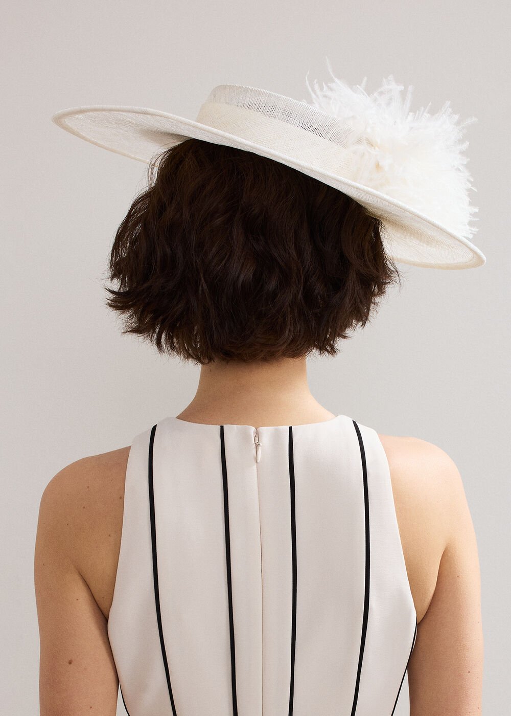 Pom Pom Boater - Ivory