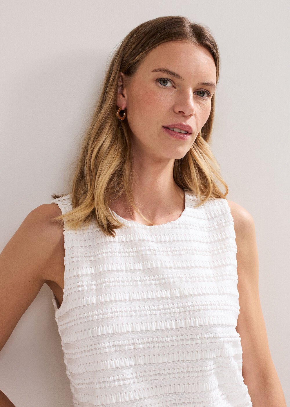 Emiah Crochet Tank - Ivory