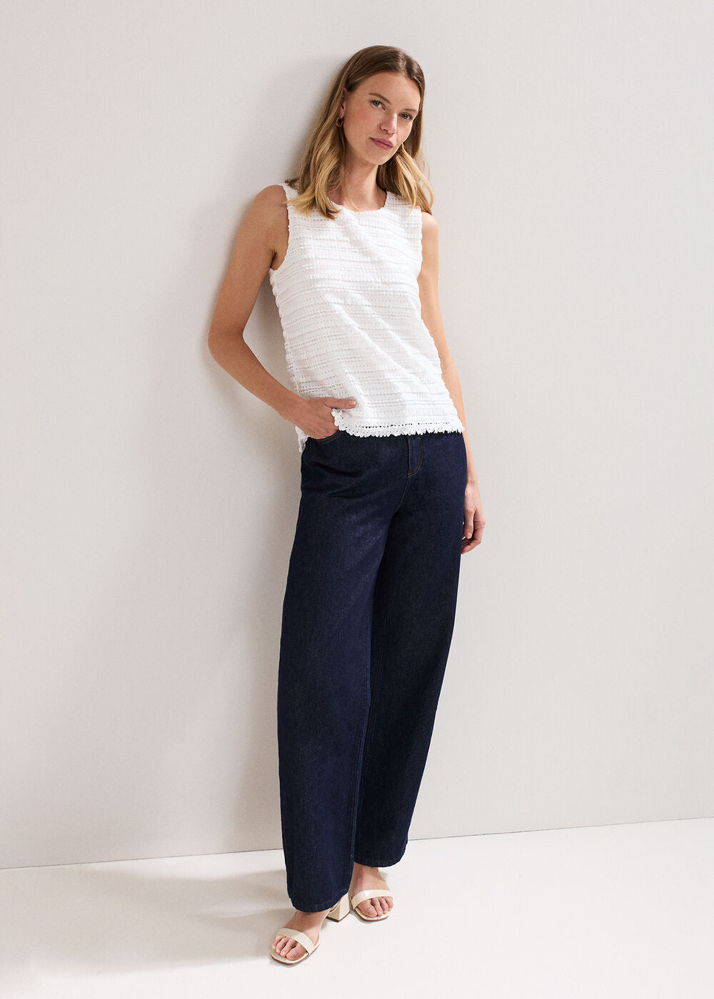 Emiah Crochet Tank - Ivory