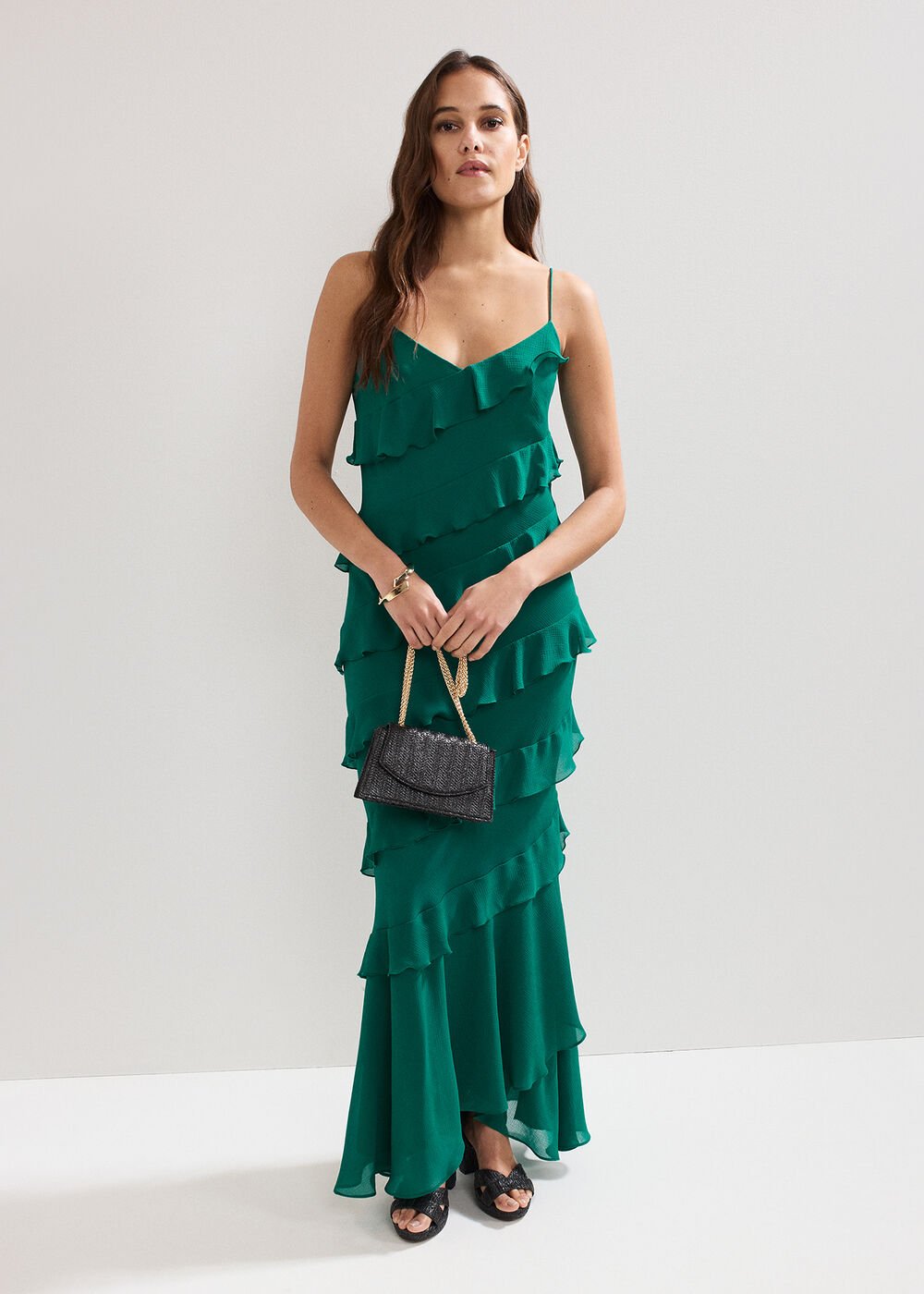 Keegan Ruffle Dress - Green