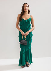 Keegan Ruffle Dress - Green