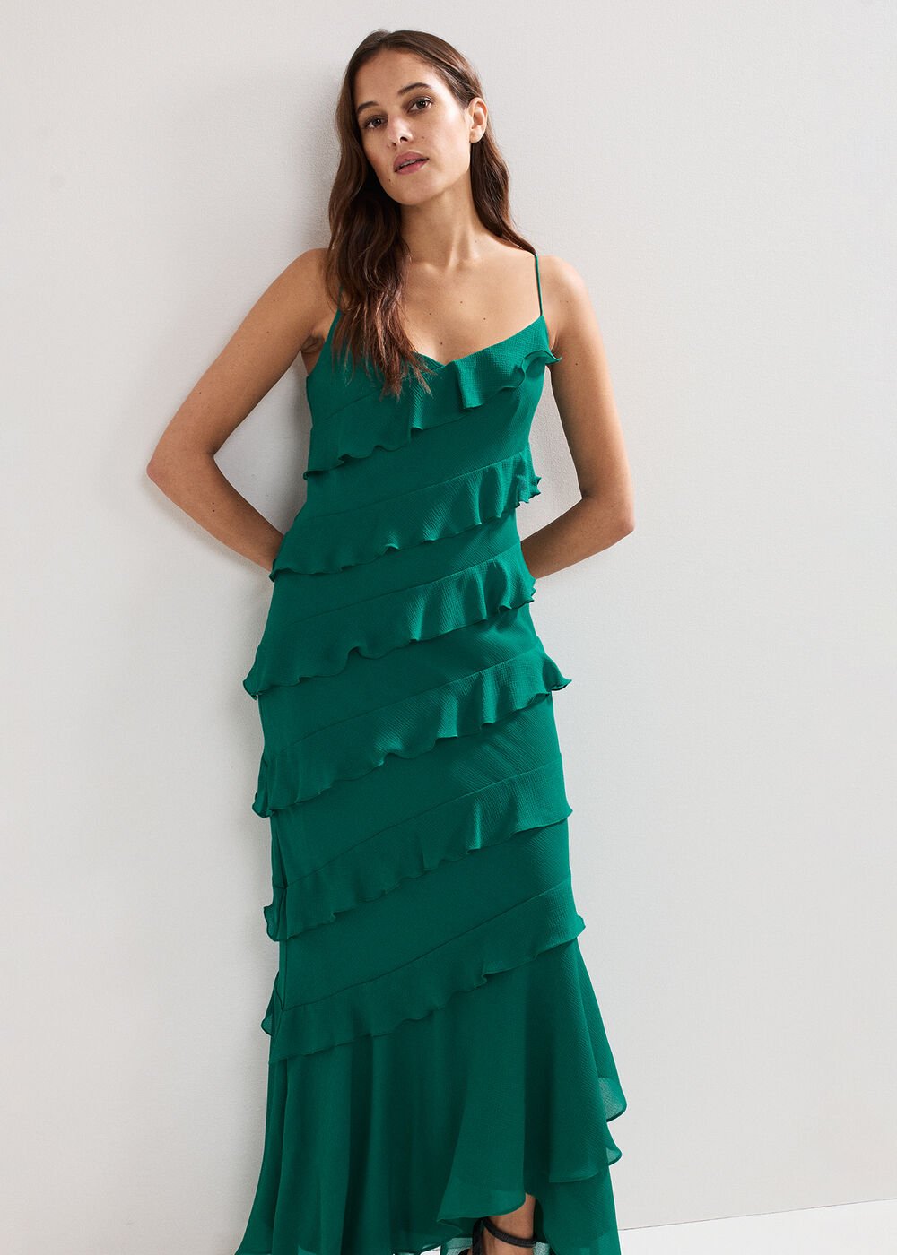 Keegan Ruffle Dress - Green