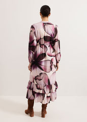 Clarra Floral Dress - Purple