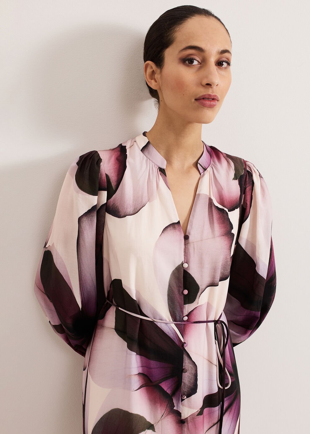 Clarra Floral Dress - Purple