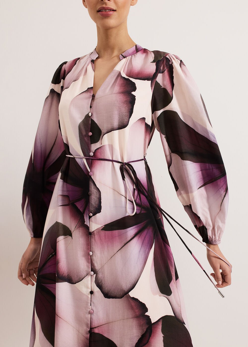 Clarra Floral Dress - Purple