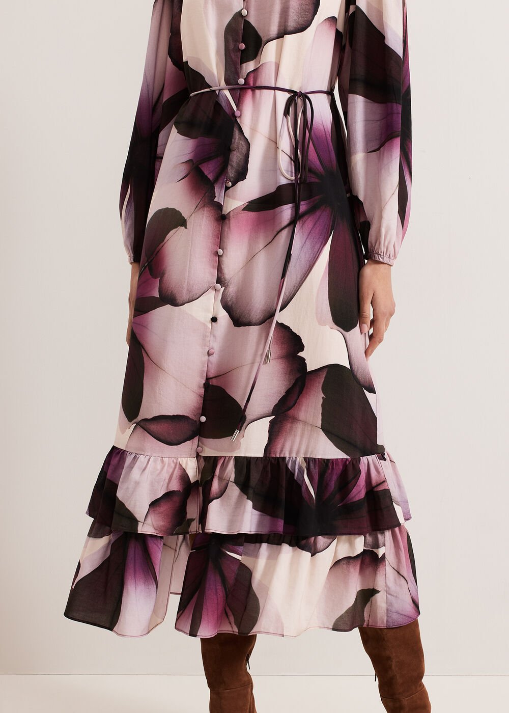 Clarra Floral Dress - Purple