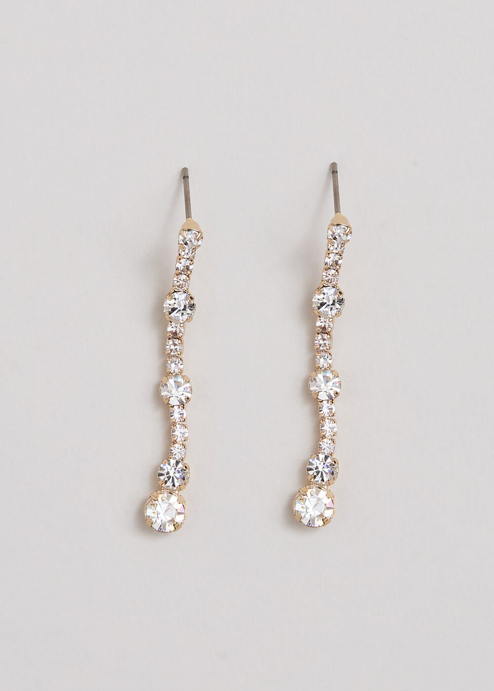 Stone Drop Earrings - Gold