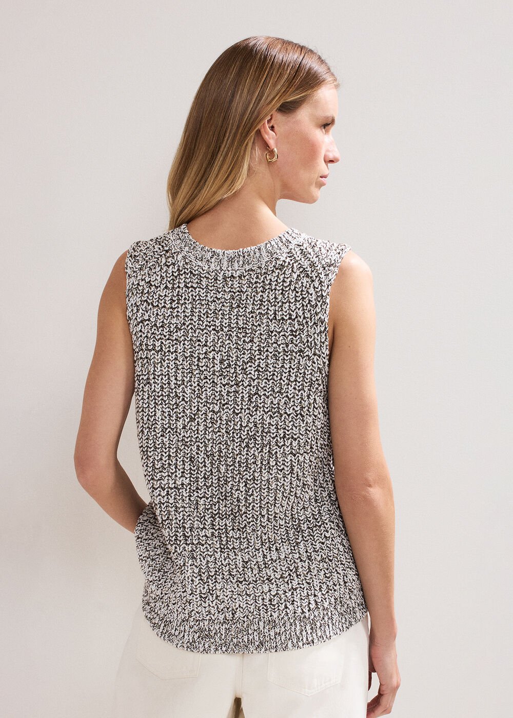Lorelle Knit Tank - Black/Ivory