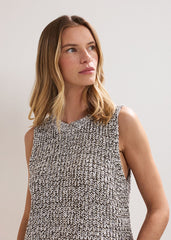 Lorelle Knit Tank - Black/Ivory