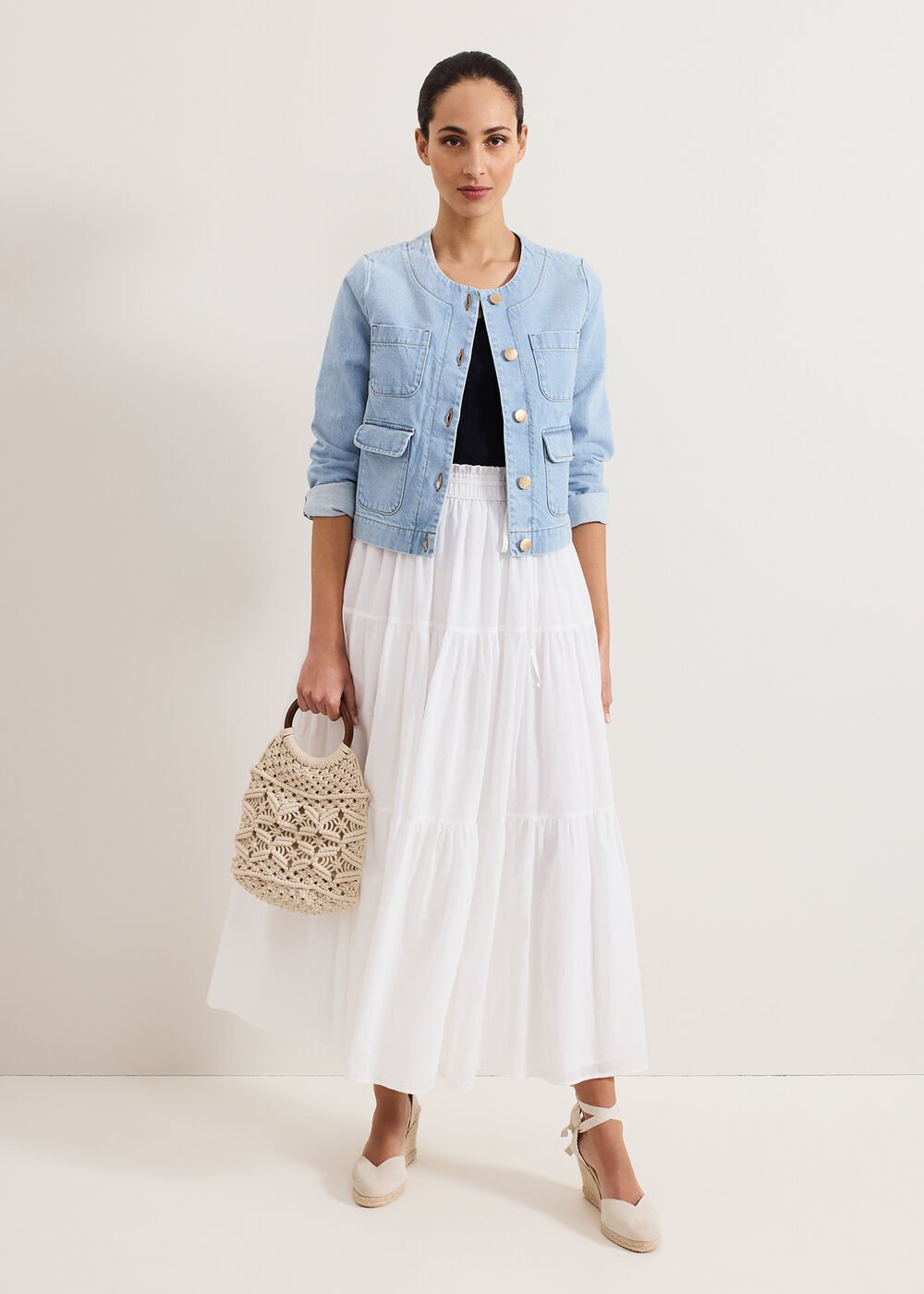 Alva Cotton Skirt - White
