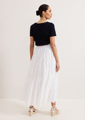 Alva Cotton Skirt - White