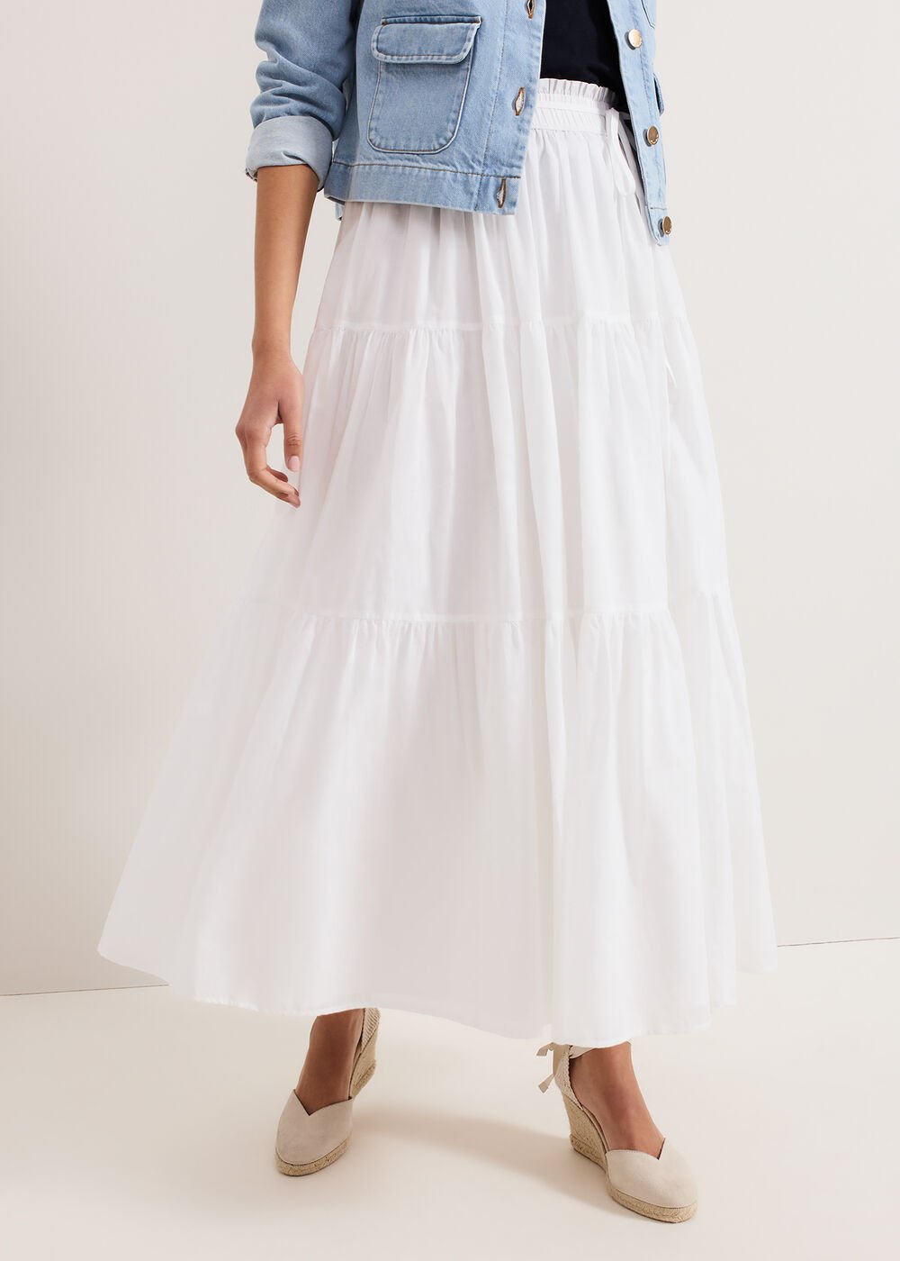 Alva Cotton Skirt - White