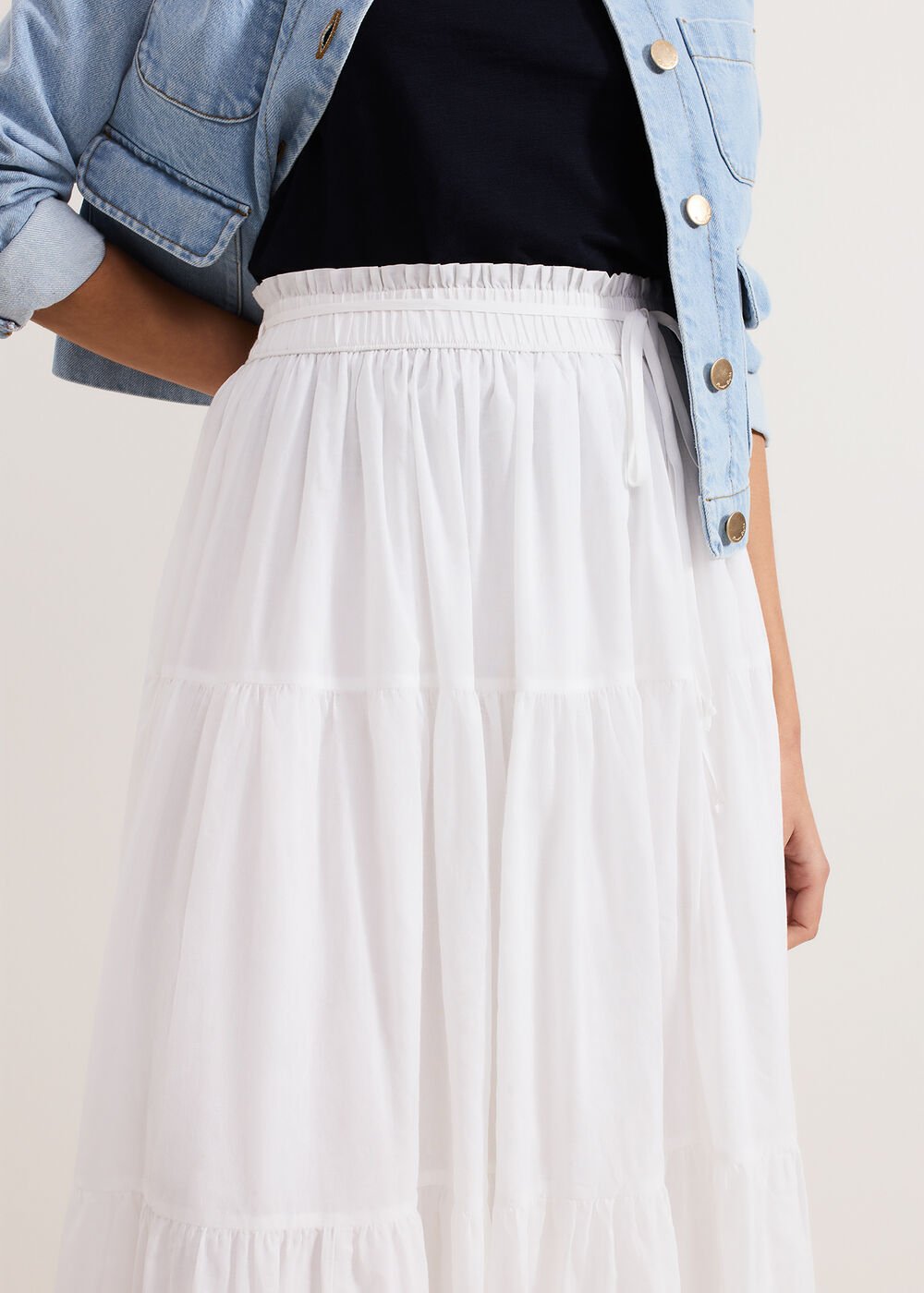 Alva Cotton Skirt - White