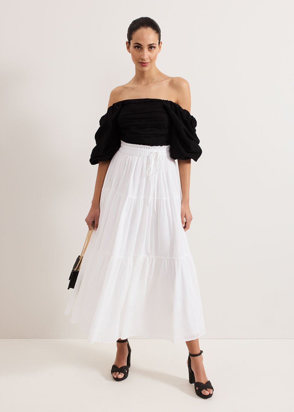 Alva Cotton Skirt - White