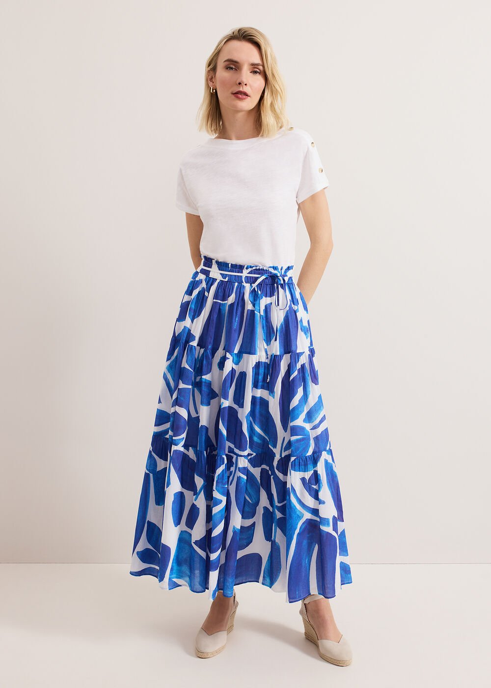 Alva Print Skirt - Blue