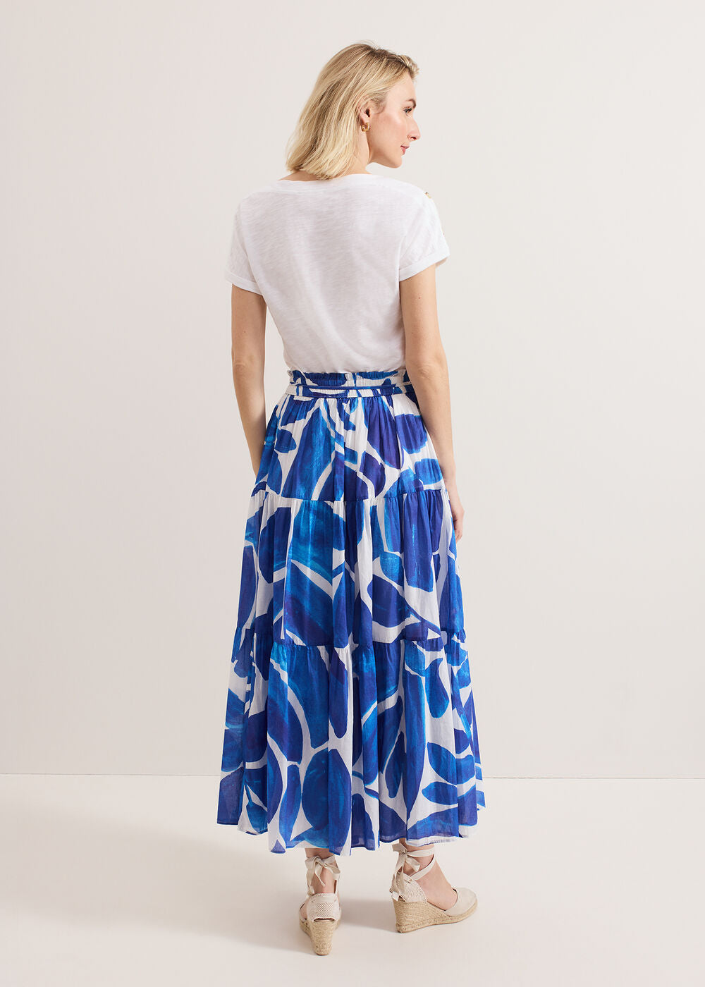 Alva Print Skirt - Blue