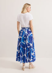 Alva Print Skirt - Blue