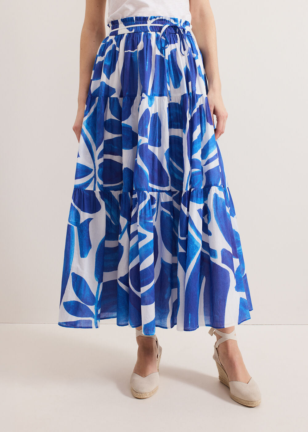 Alva Print Skirt - Blue
