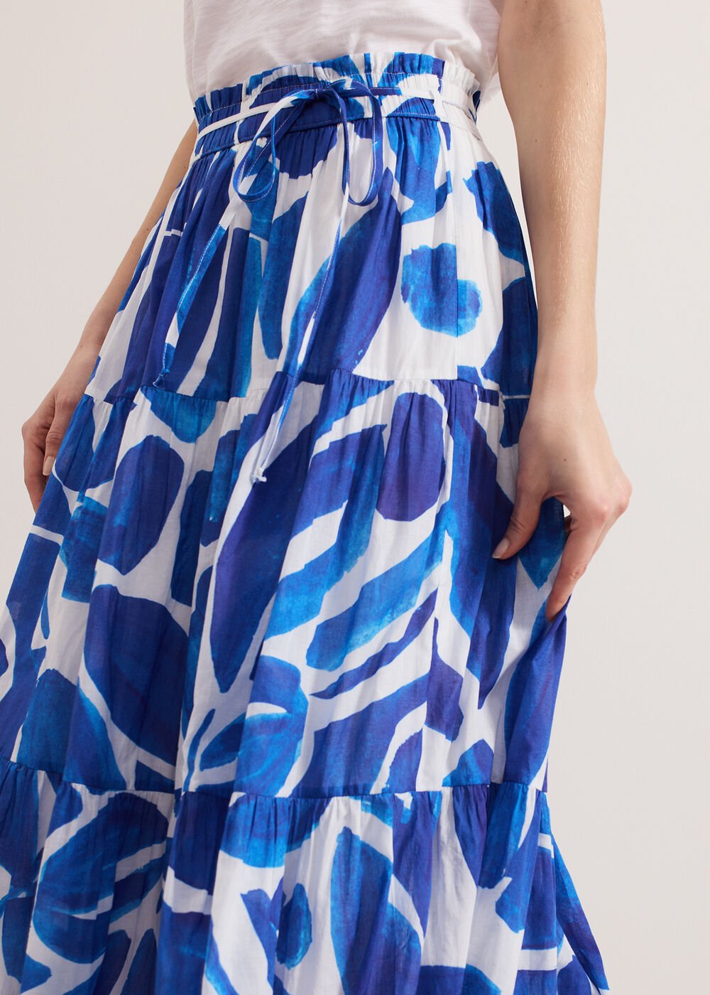 Alva Print Skirt - Blue