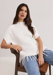 Myleene Fringe Knit - Ivory