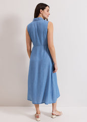 Becky Chambray Dress - Blue