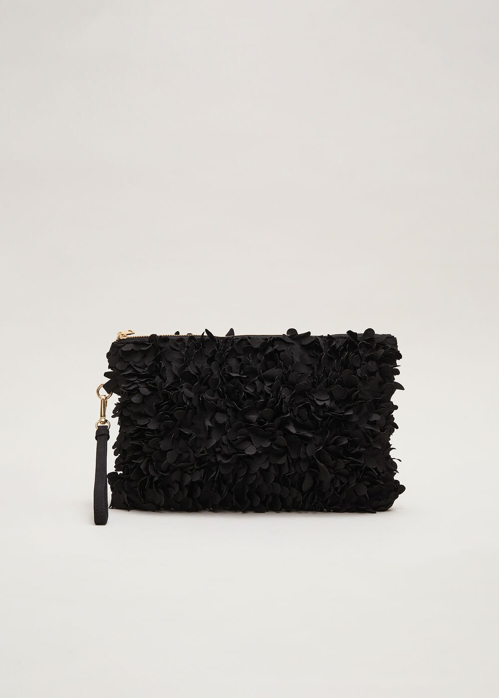 Petal Clutch Bag - Black