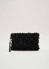 Petal Clutch Bag - Black