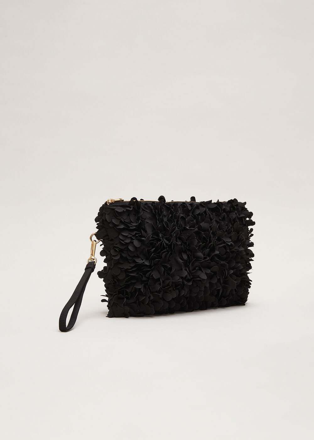 Petal Clutch Bag - Black
