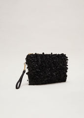 Petal Clutch Bag - Black