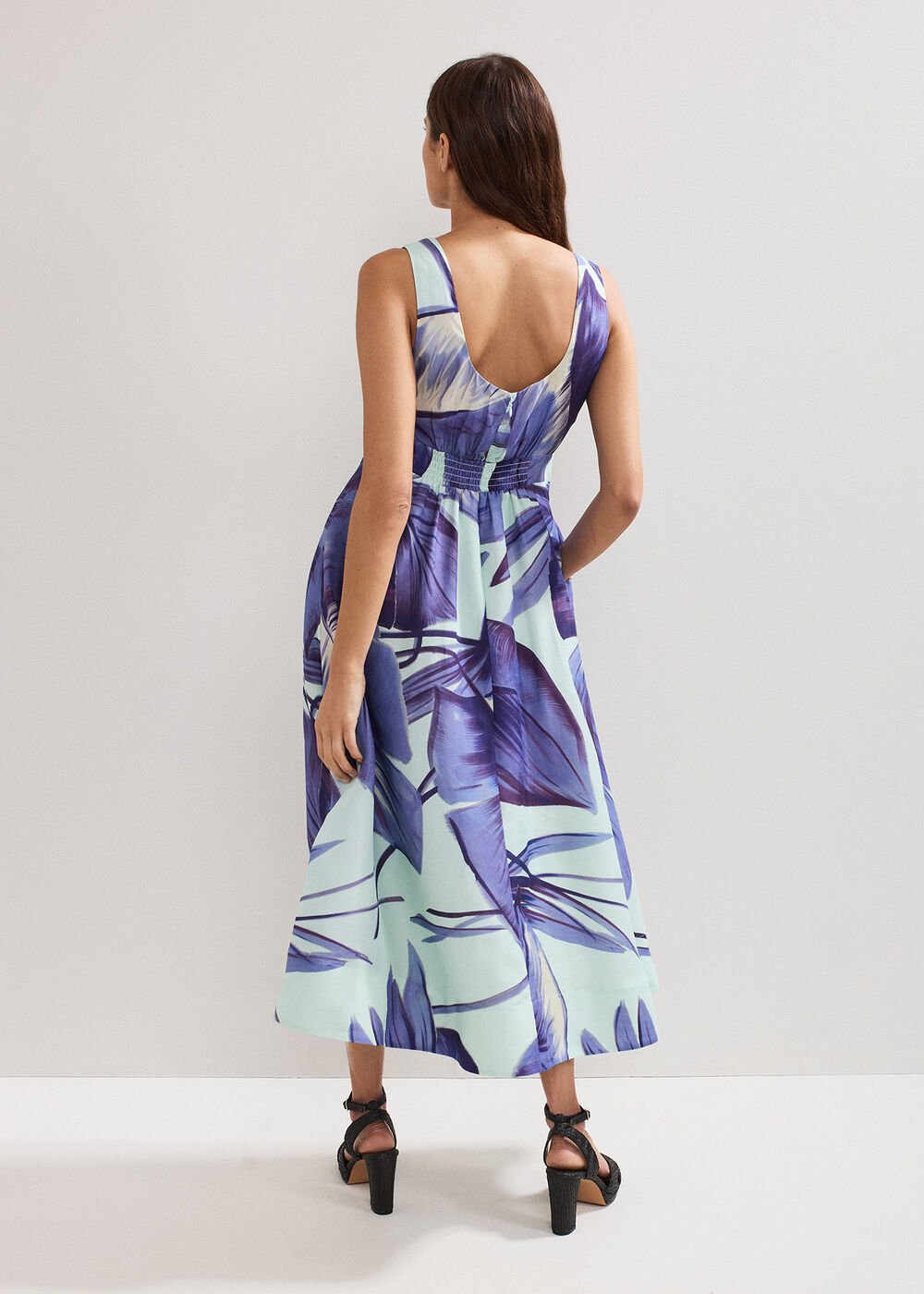 Linda Midi Dress - Blue