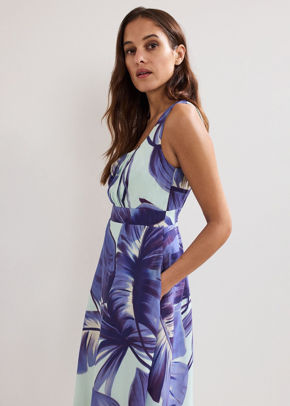 Linda Midi Dress - Blue