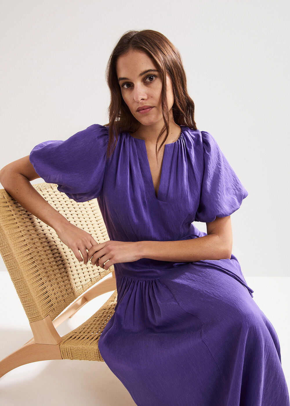 Kailey Midi Dress - Purple