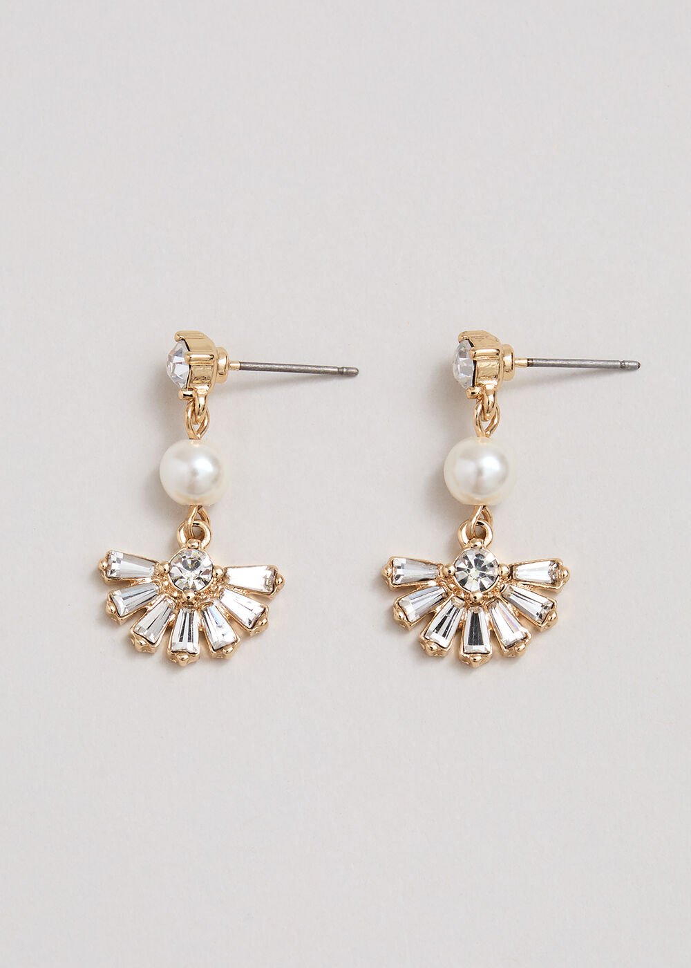 Pearl Drop Earrings - Gold