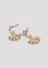 Pearl Drop Earrings - Gold