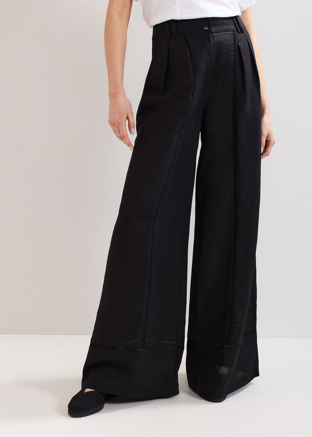 Ayse Linen Trouser - Black