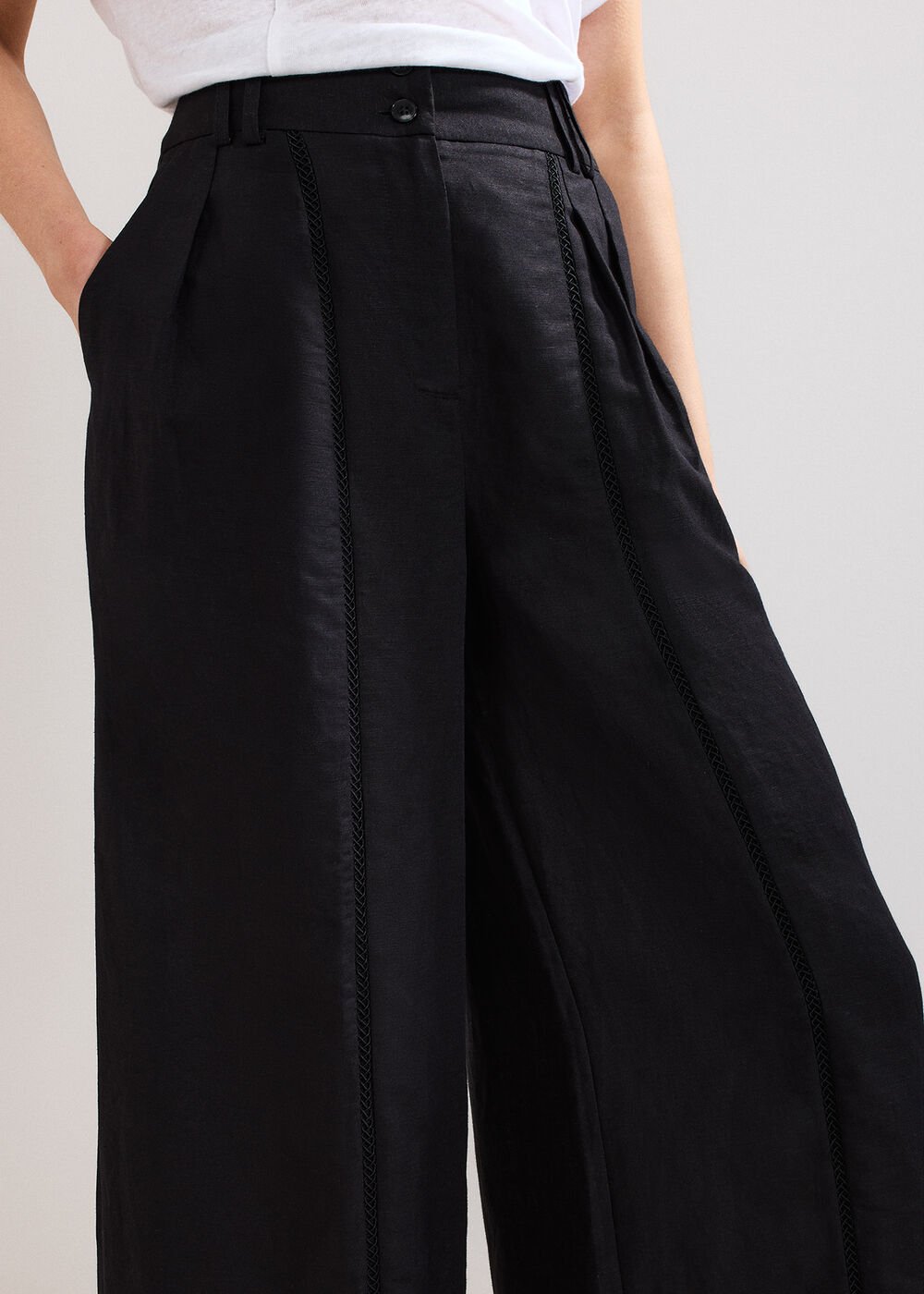 Ayse Linen Trouser - Black