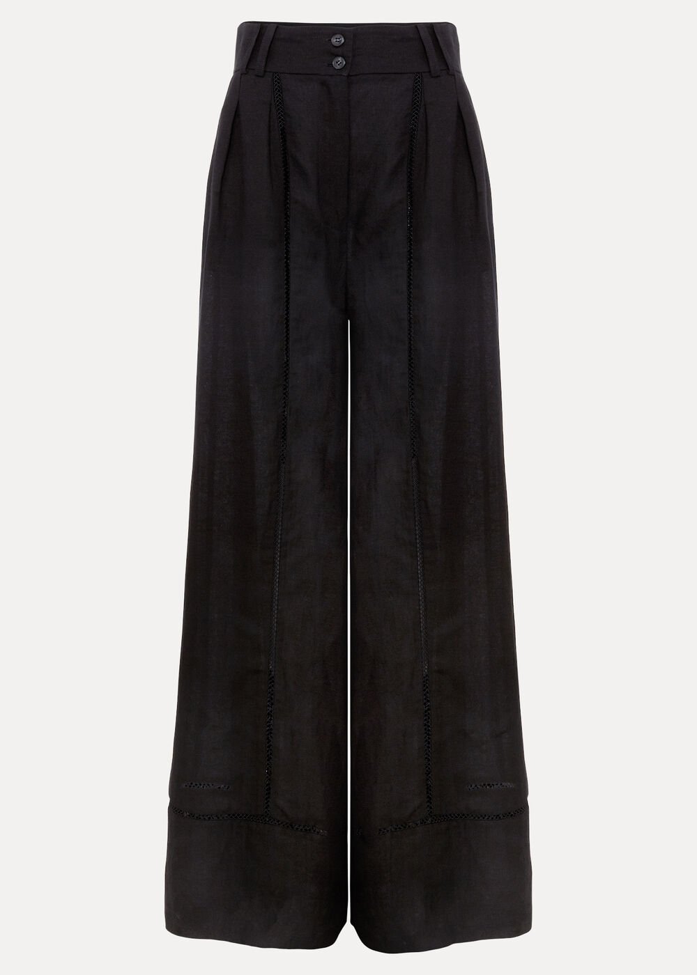 Ayse Linen Trouser - Black