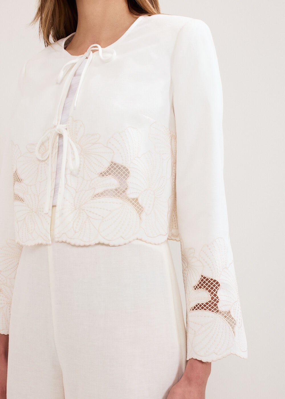 Svea Broderie Jacket - Ivory