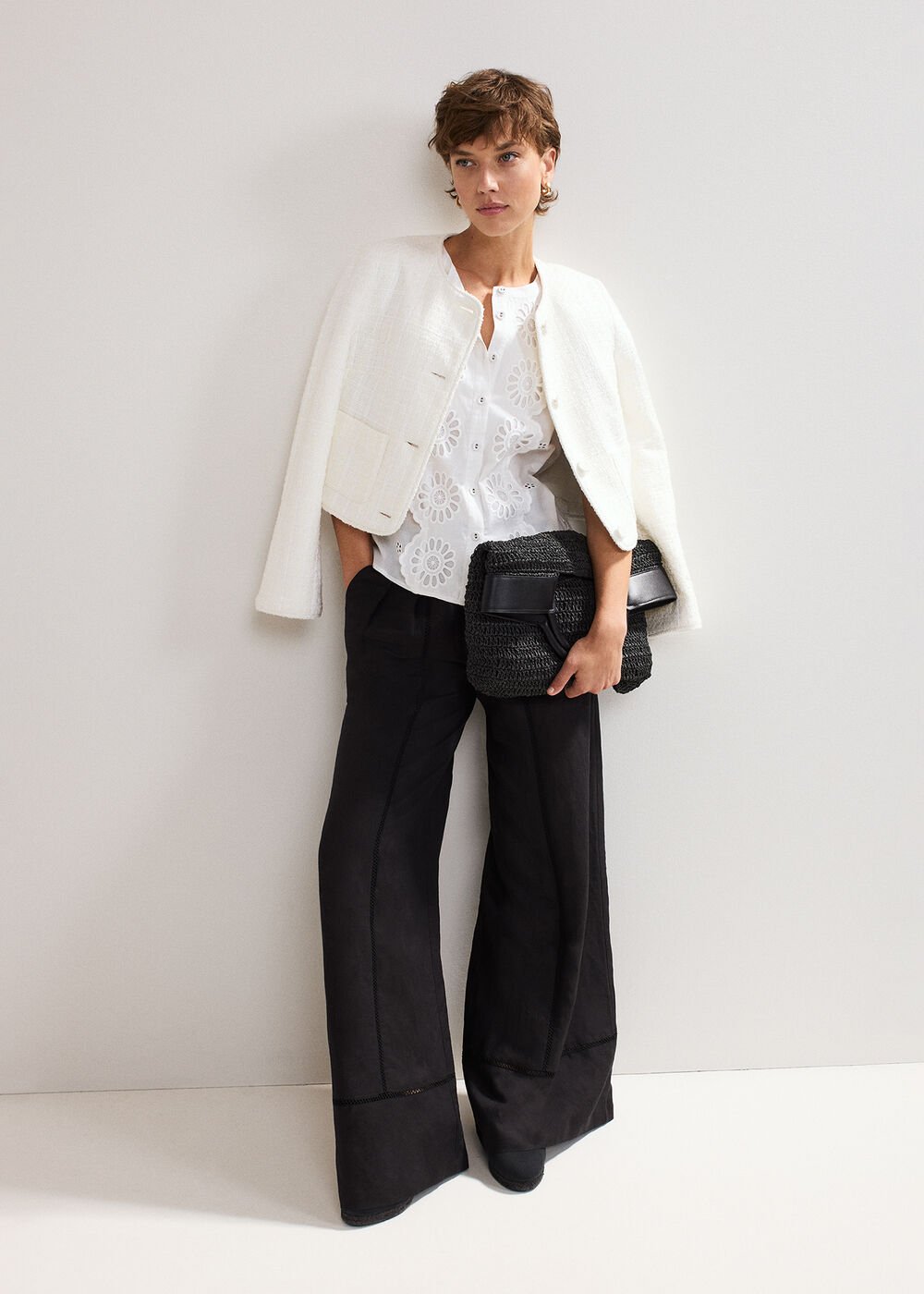 Tilda Broderie Top - White