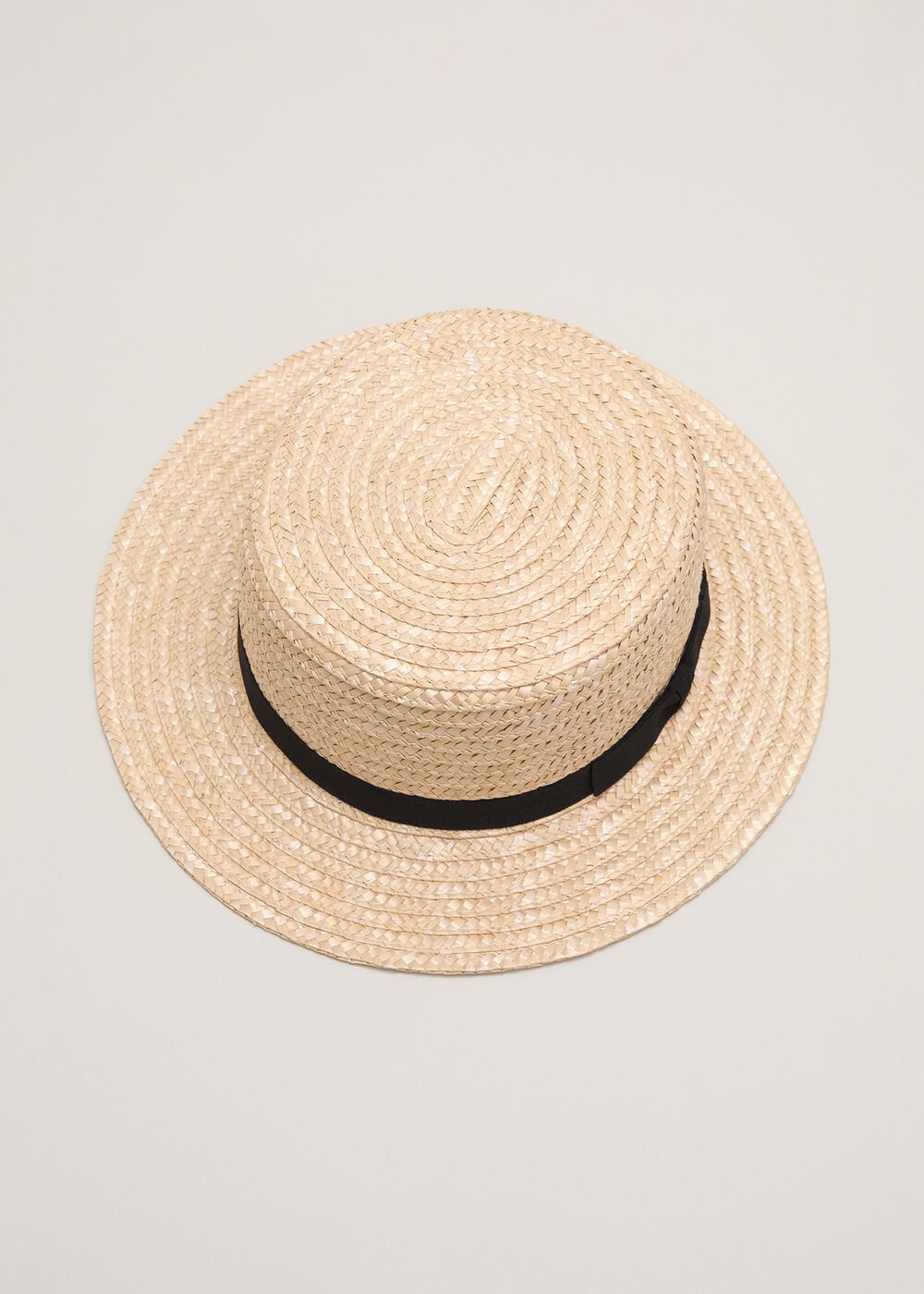 Casual Straw Boater - Neutral