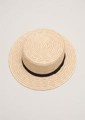 Casual Straw Boater - Neutral