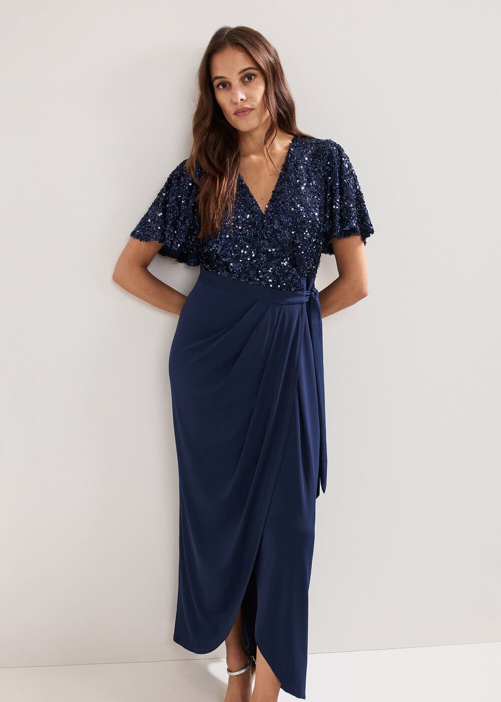 Janessa Sequin Dress - Navy