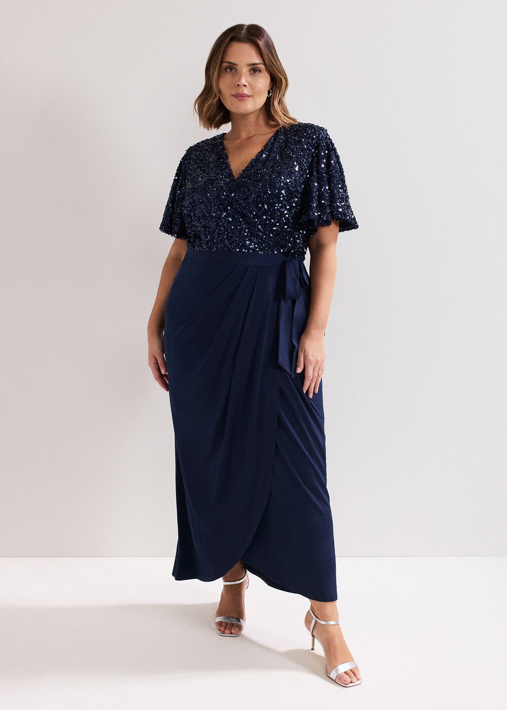 Janessa Sequin Dress - Navy