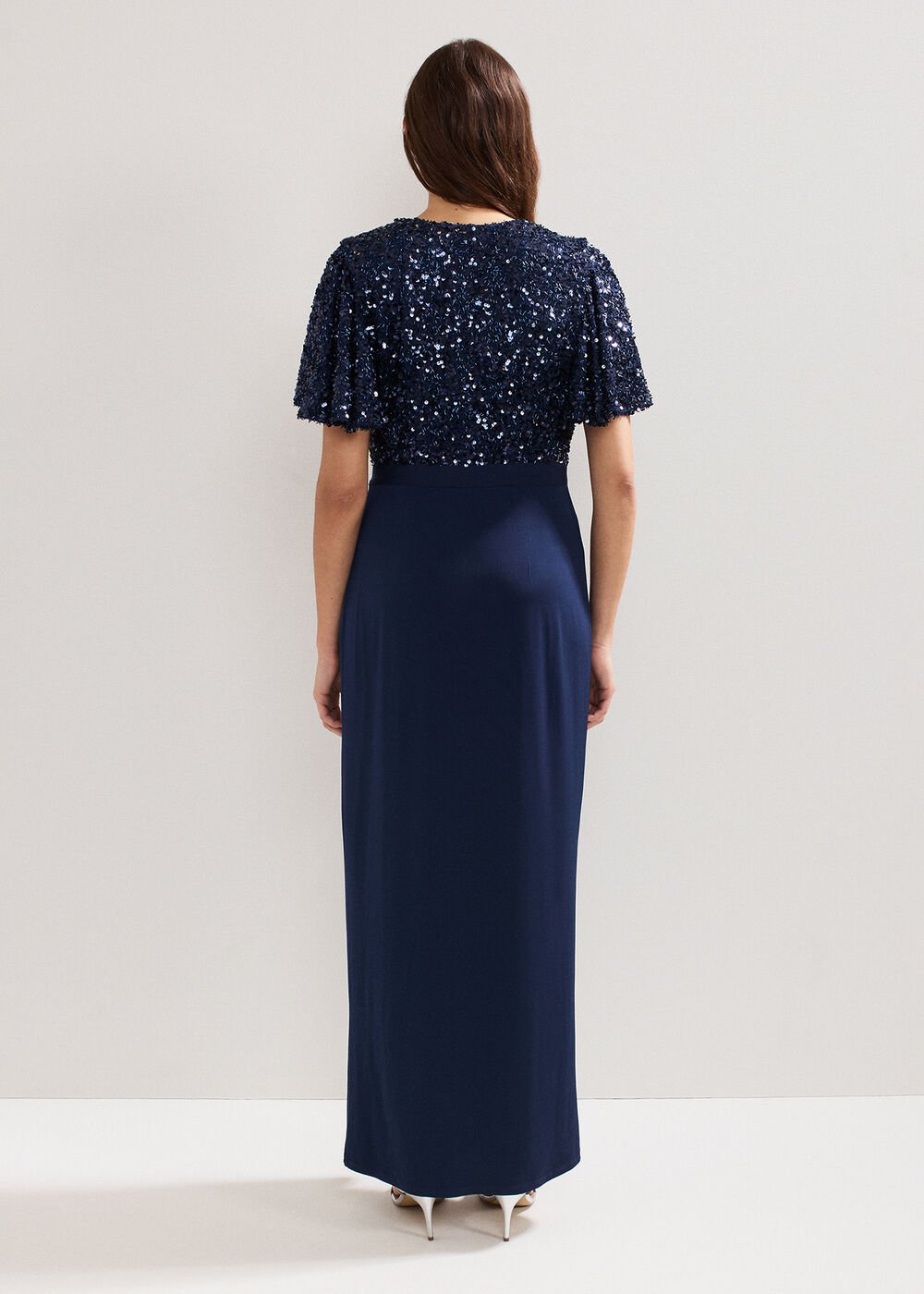 Janessa Sequin Dress - Navy