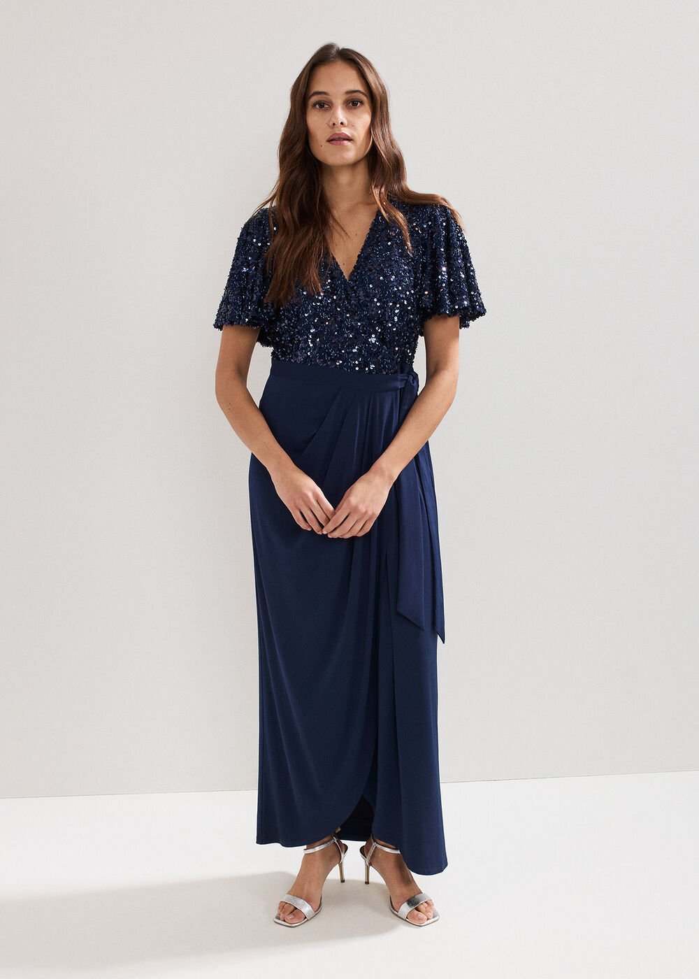 Janessa Sequin Dress - Navy