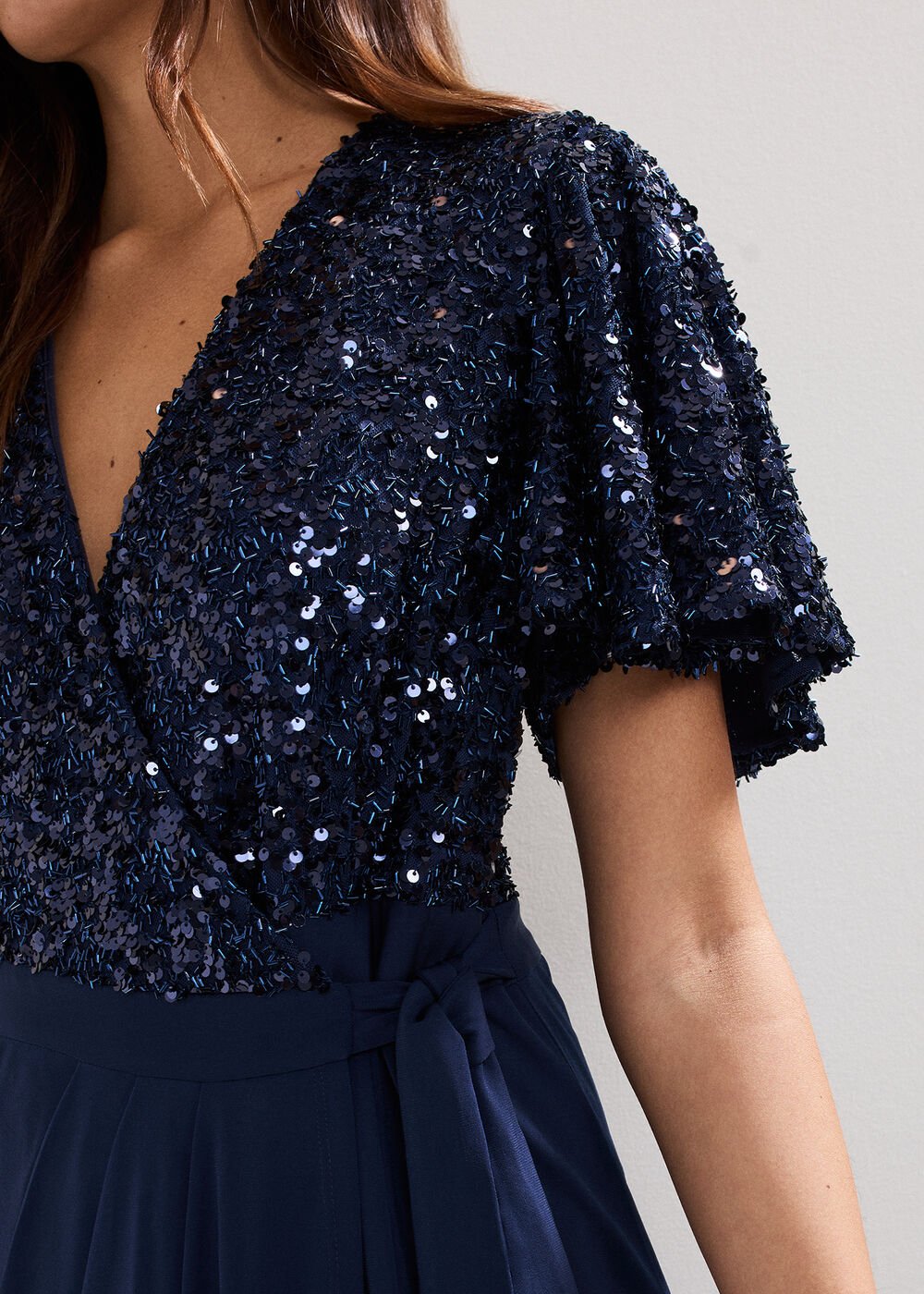Janessa Sequin Dress - Navy