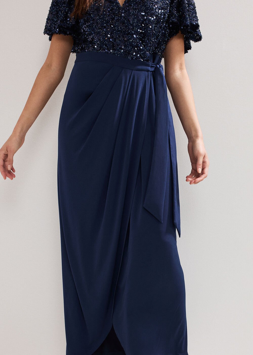 Janessa Sequin Dress - Navy