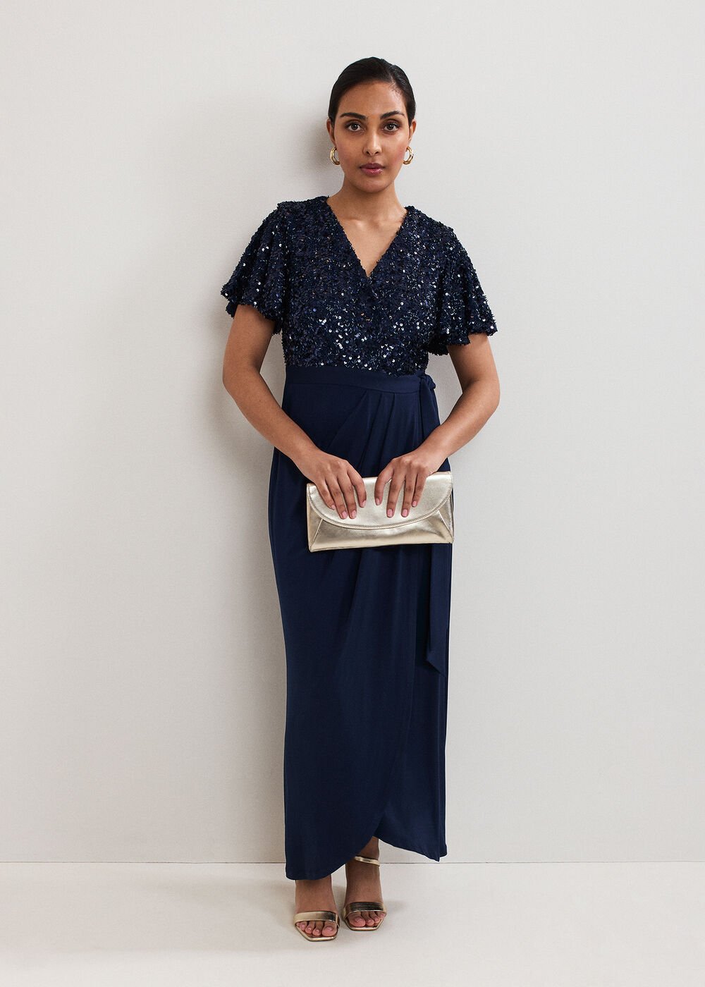 Petite Janessa Dress - Navy